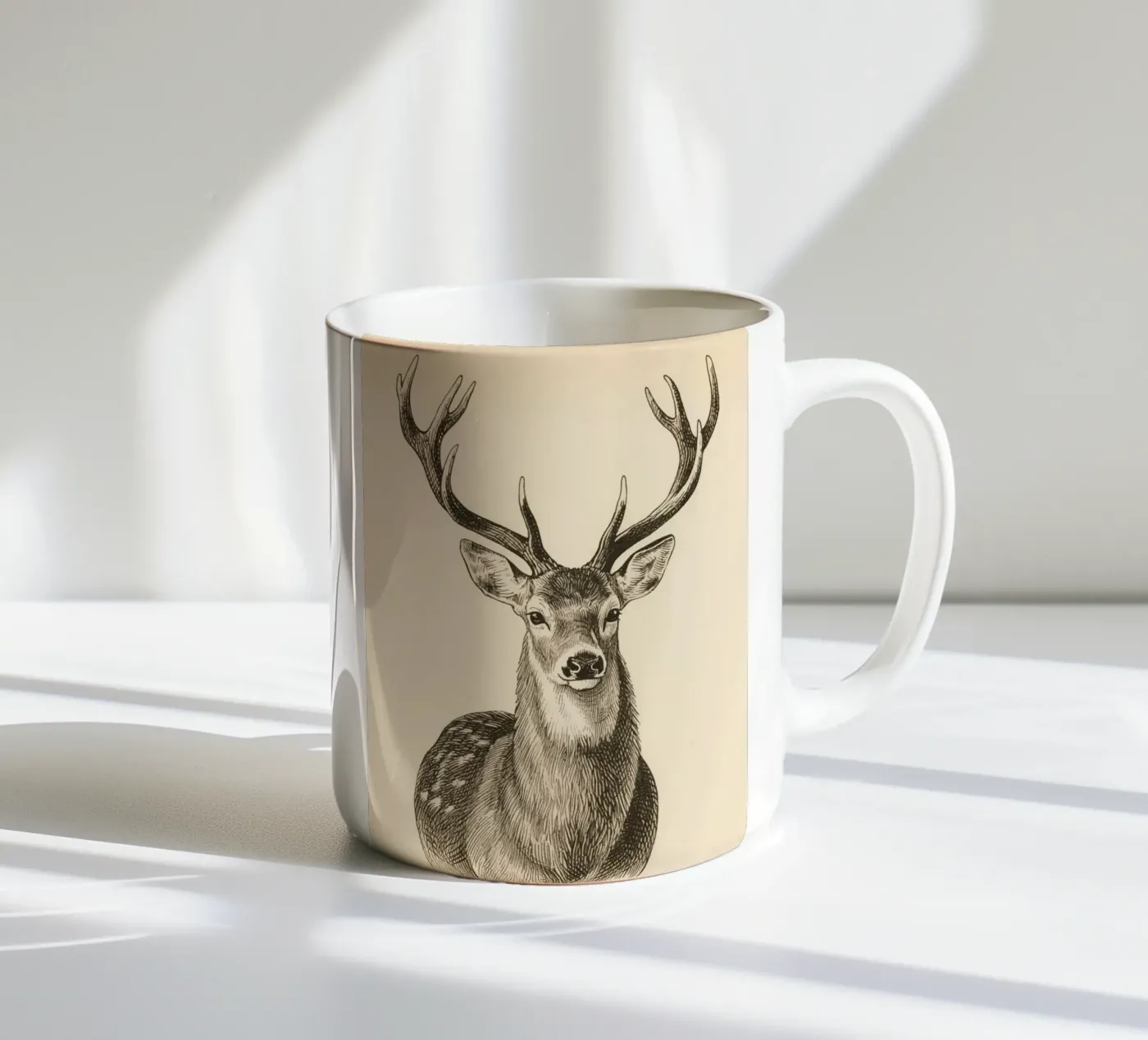 Deer ceramic mug by knowledge