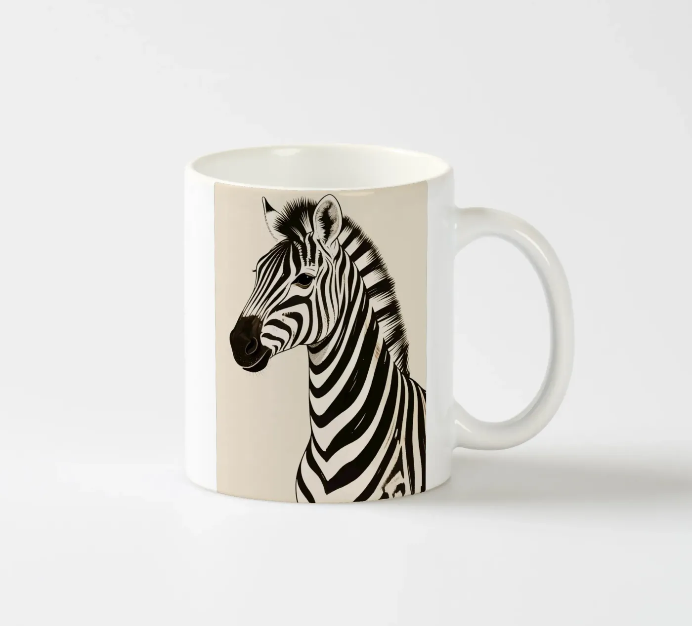 Zebra ceramic mug by knowledge