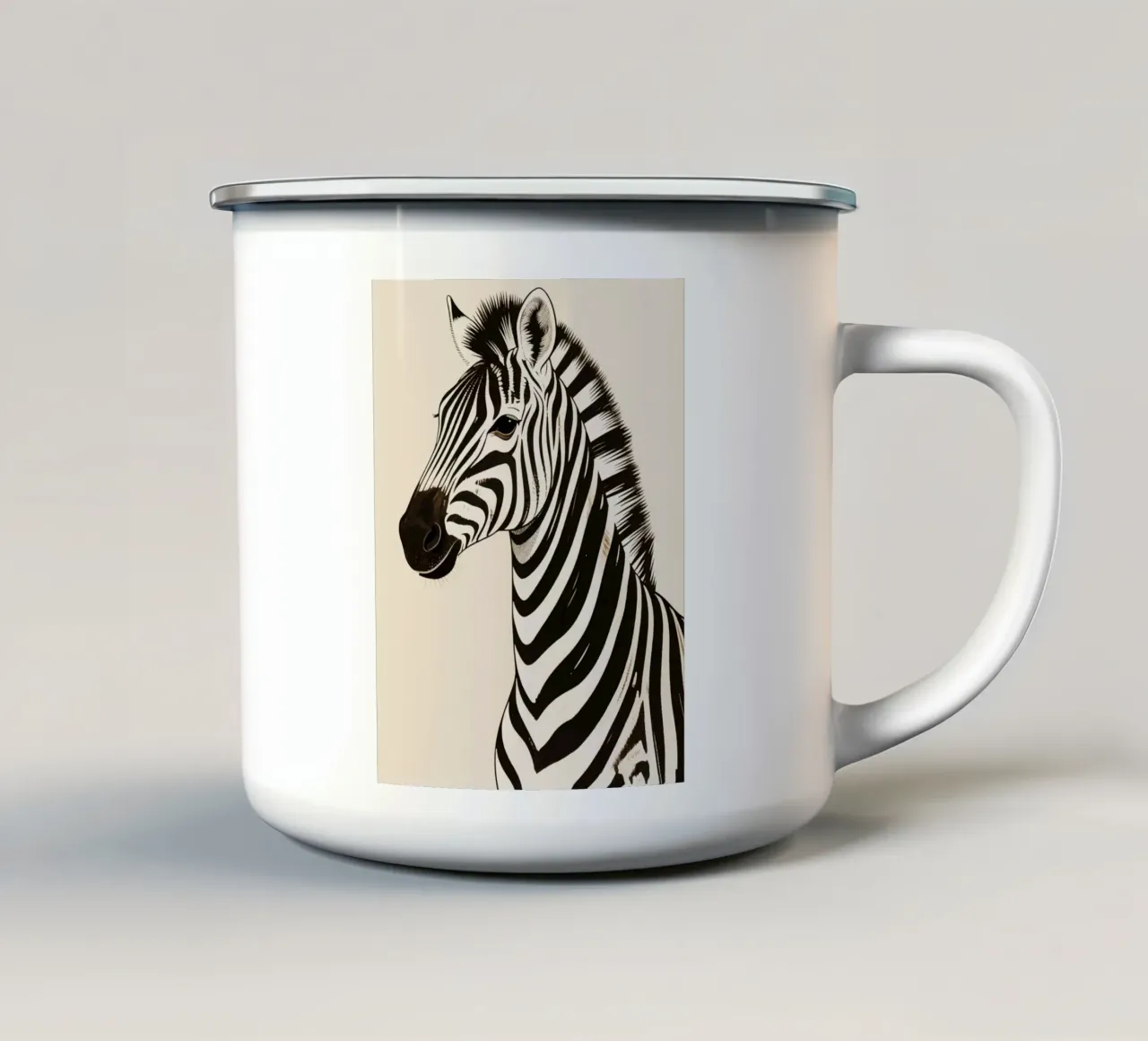 Zebra tazza in smalto da knowledge
