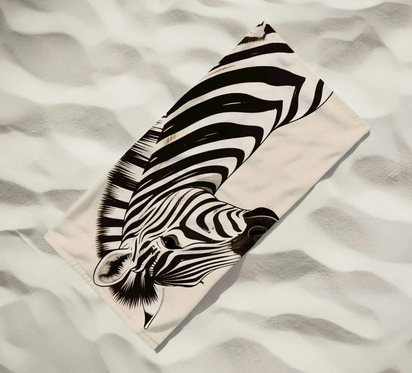 Zebra beach towel by knowledge