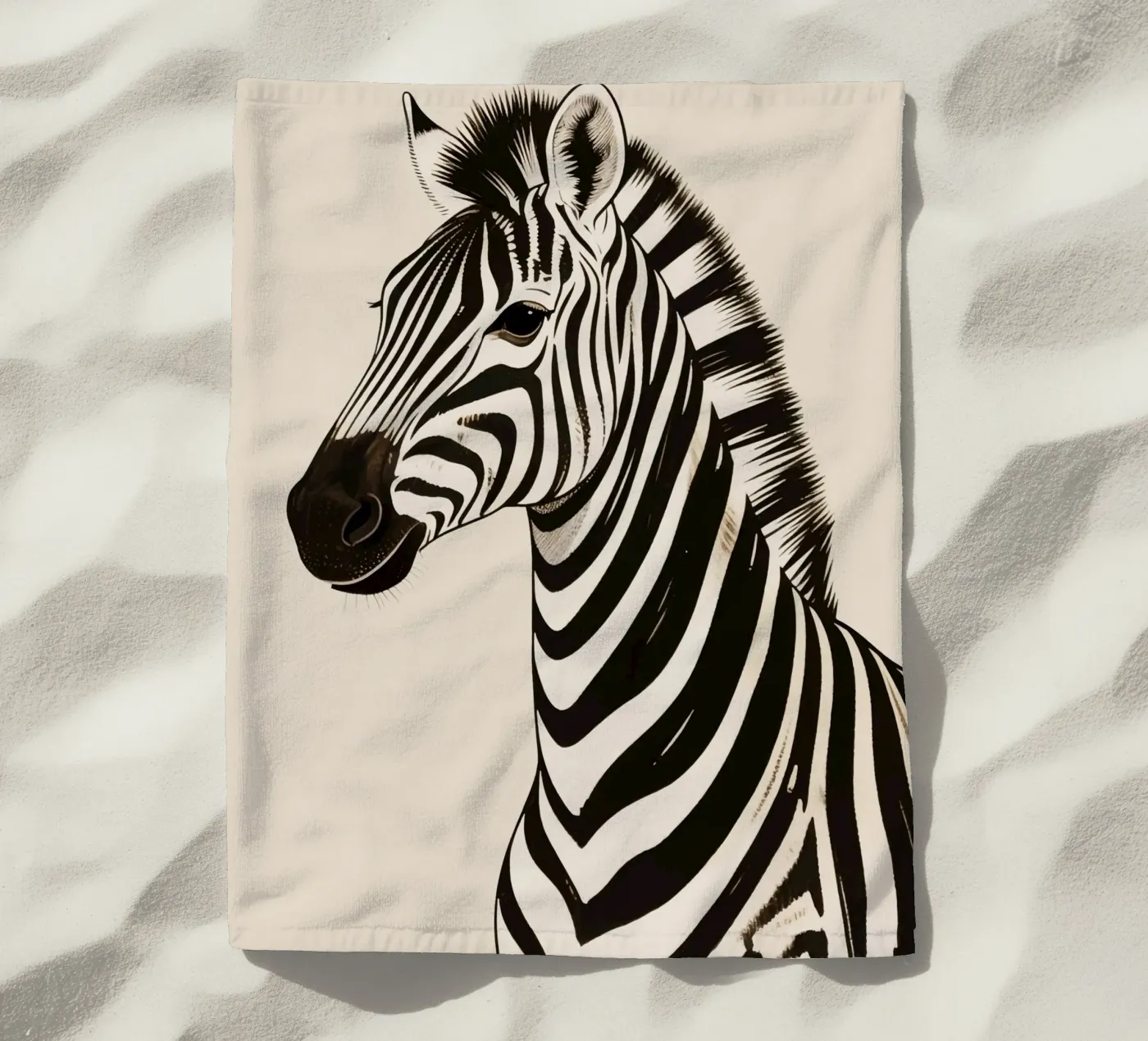 Zebra beach towel by knowledge