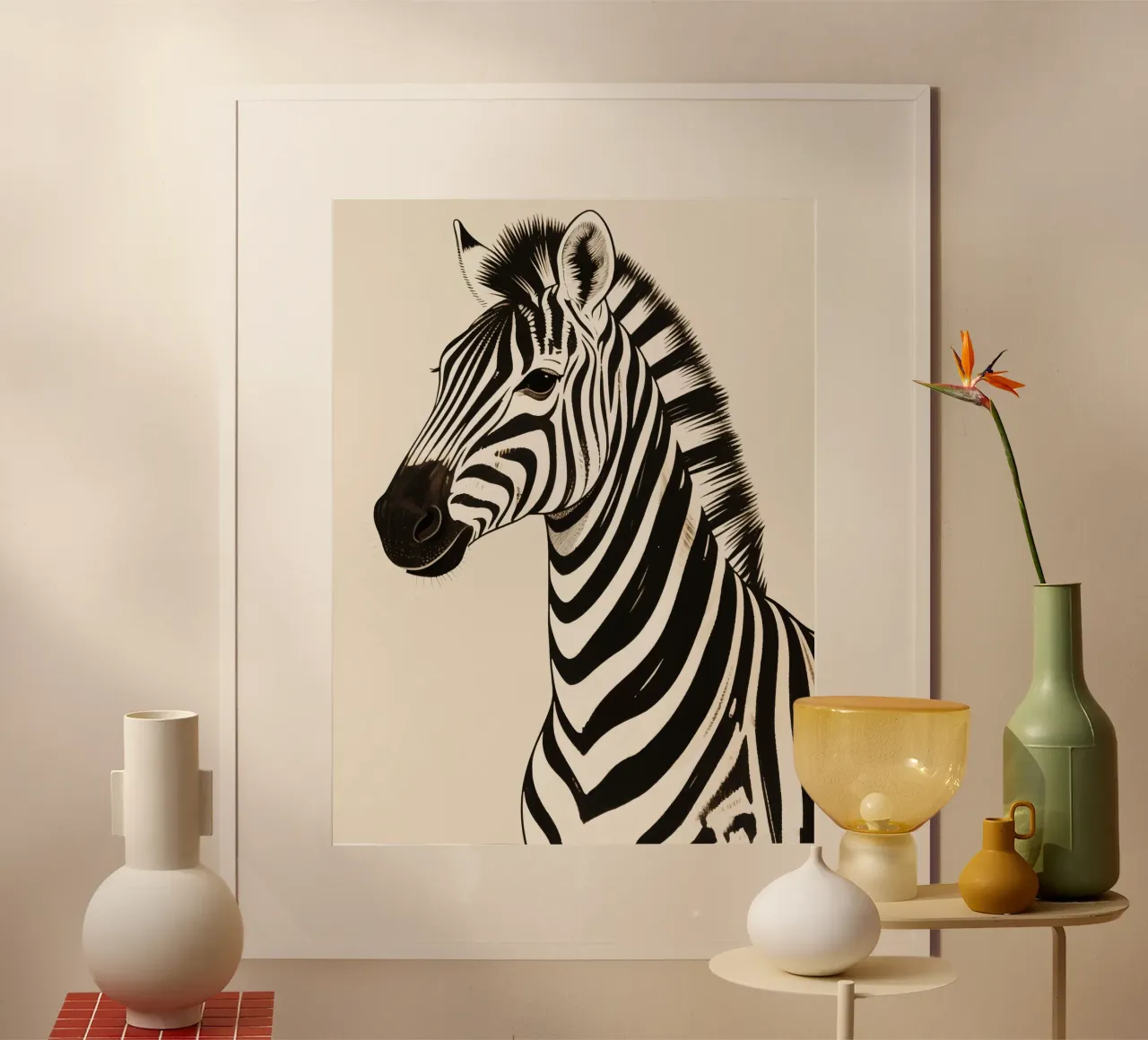 Zebra poster con telaio in plastica da knowledge