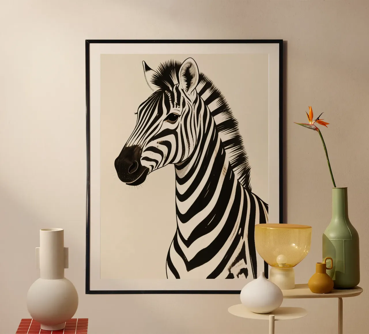 Zebra poster con telaio in plastica da knowledge