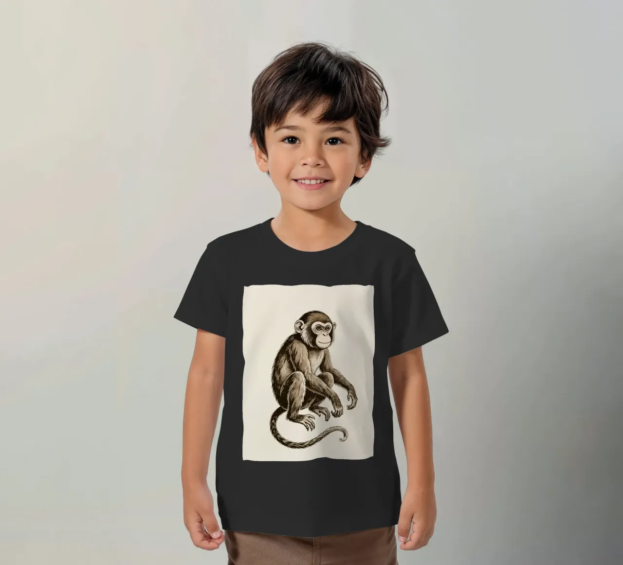 Scimmia t-shirt bambini da knowledge