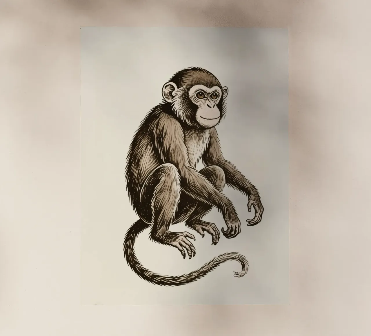 Scimmia pellicola backlit da knowledge