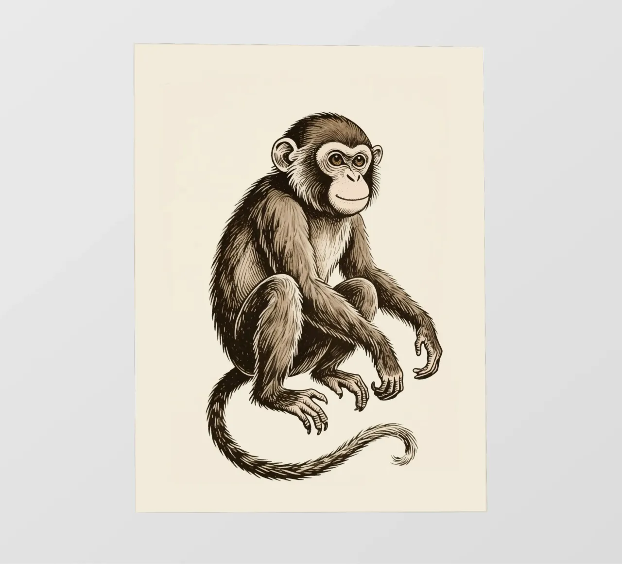 Aap fotobehang van knowledge