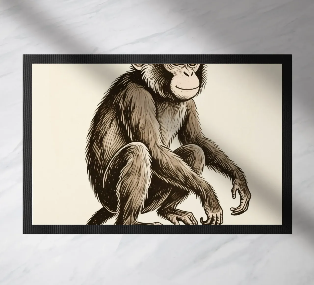 Monkey doormat by knowledge