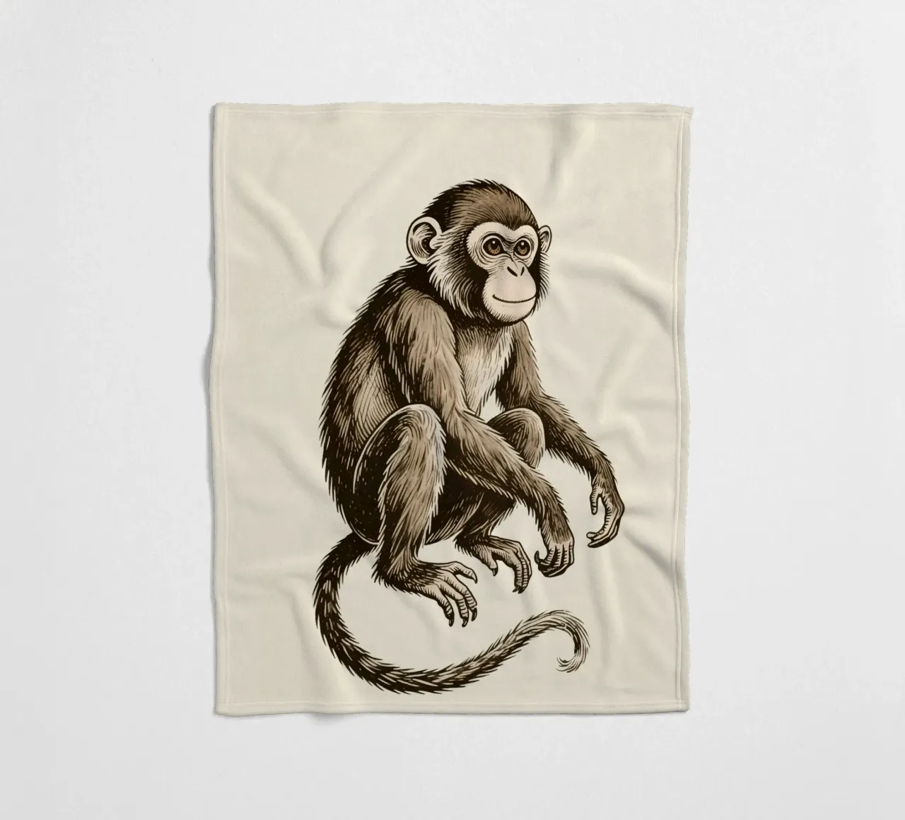 Affe Fleecedecke von knowledge