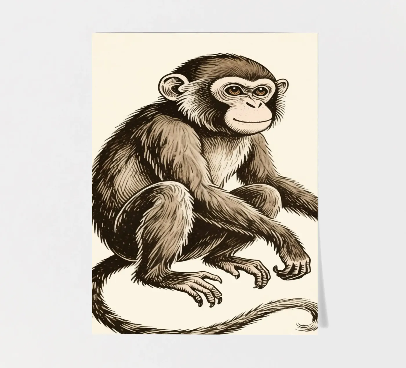 Affe Stickerbogen von knowledge