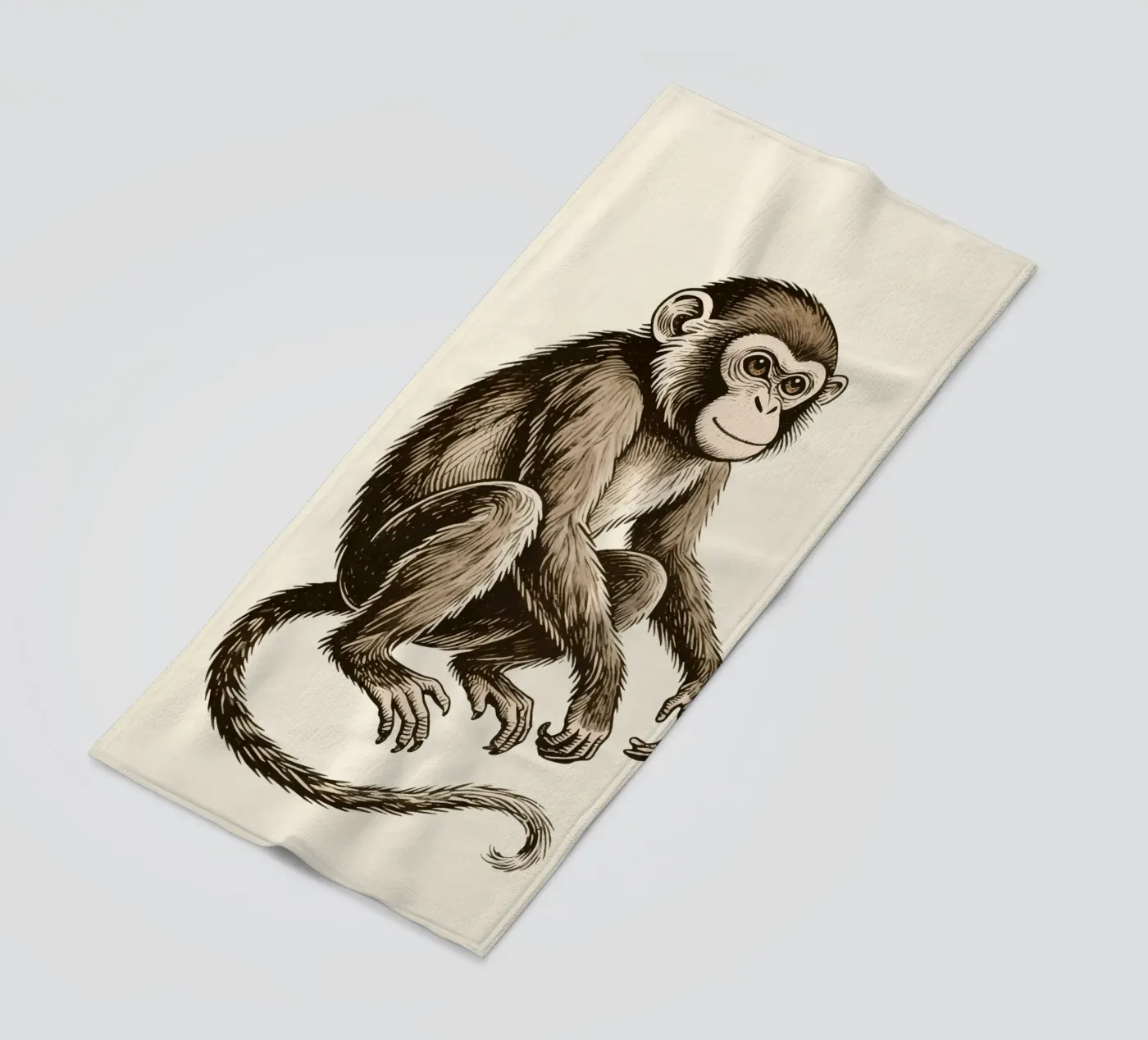 Monkey strandhanddoek van knowledge