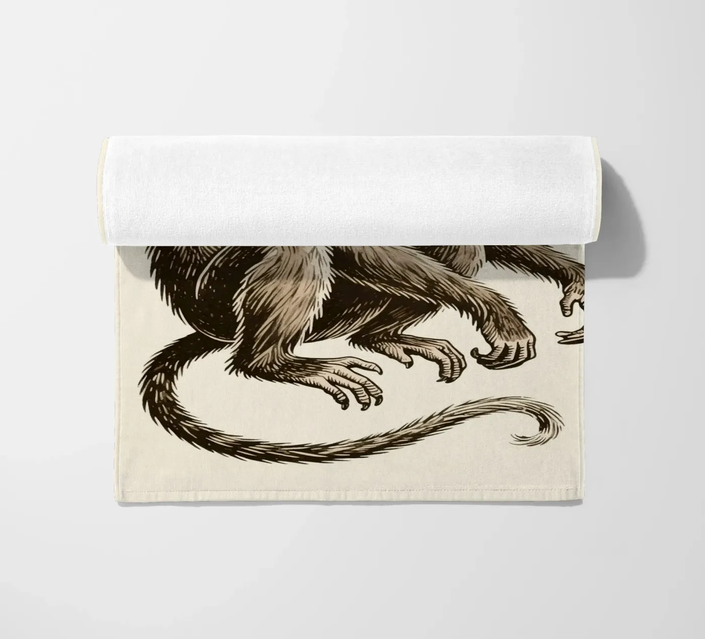 Singe serviette de plage de knowledge