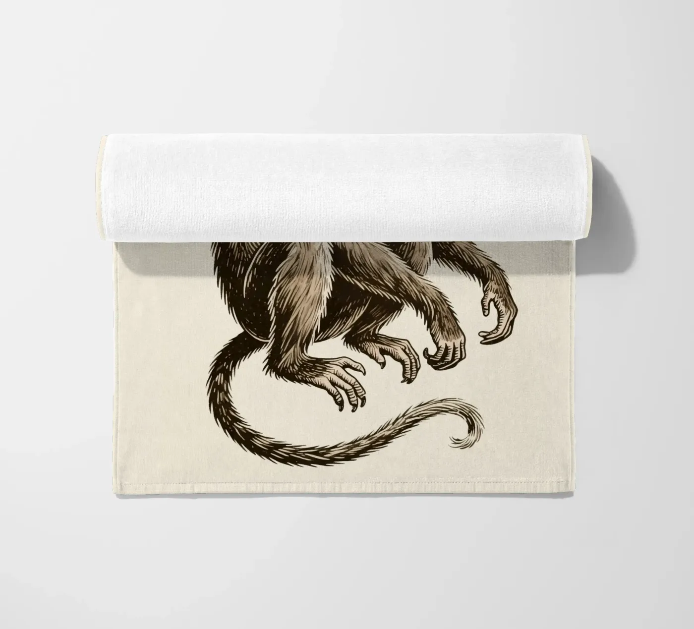 Singe serviette de plage de knowledge