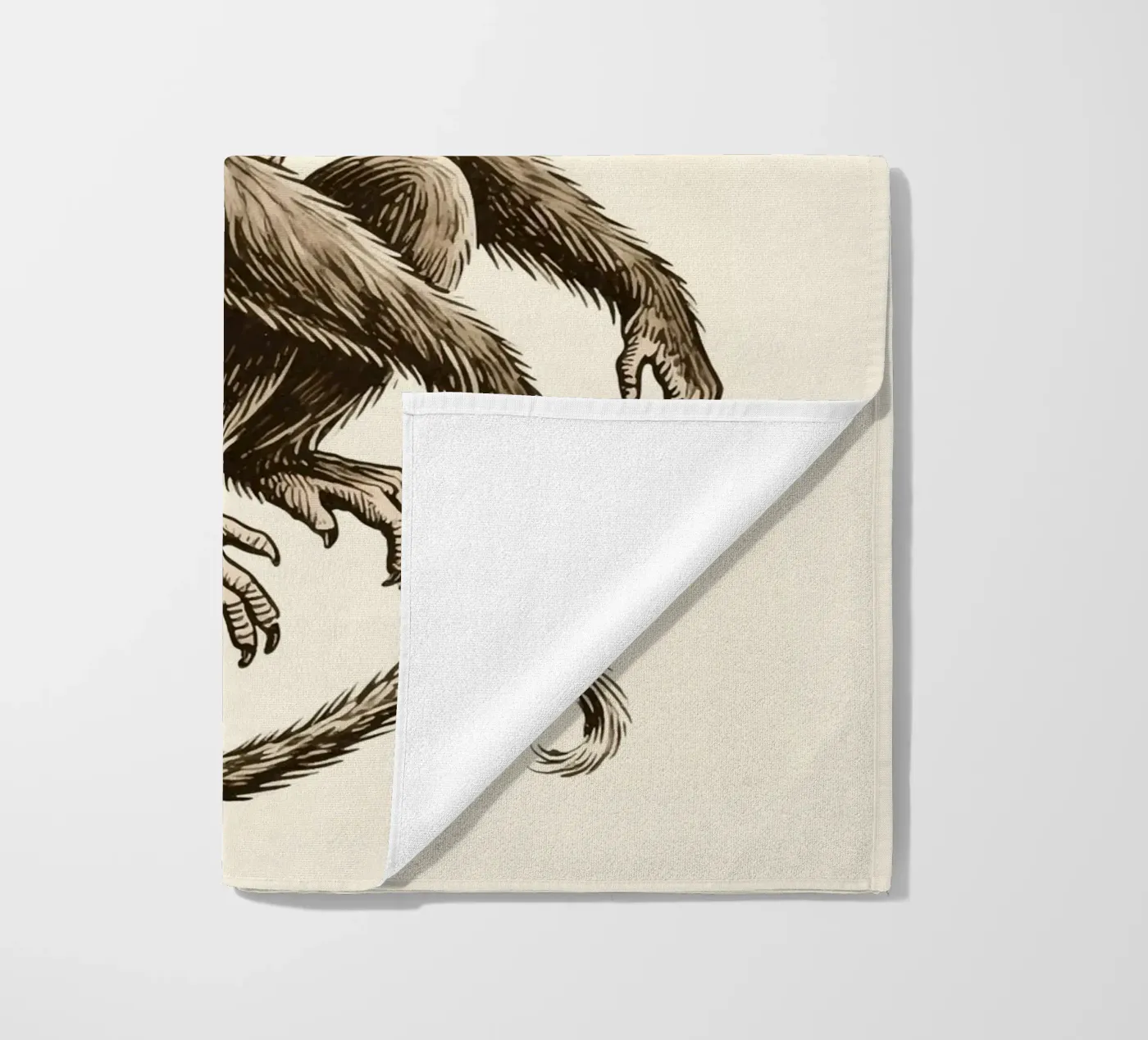 Singe serviette de plage de knowledge