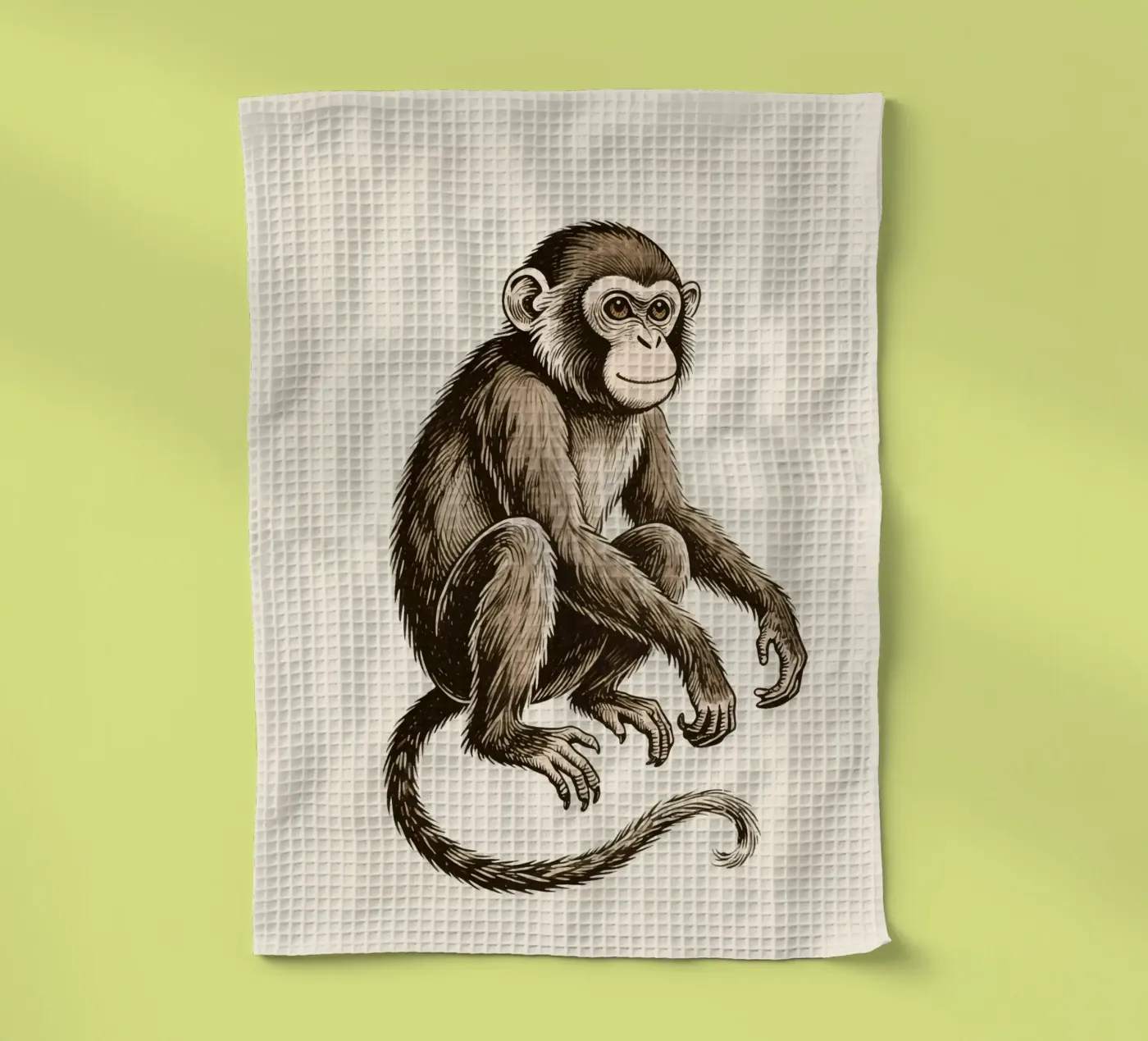 Monkey tea towel by knowledge