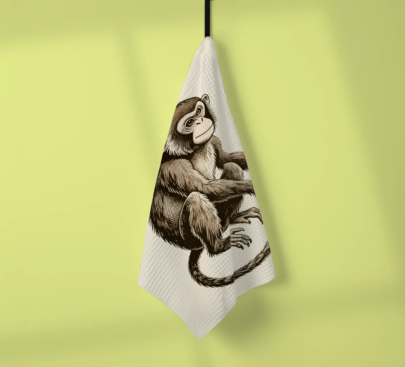 Monkey tea towel by knowledge