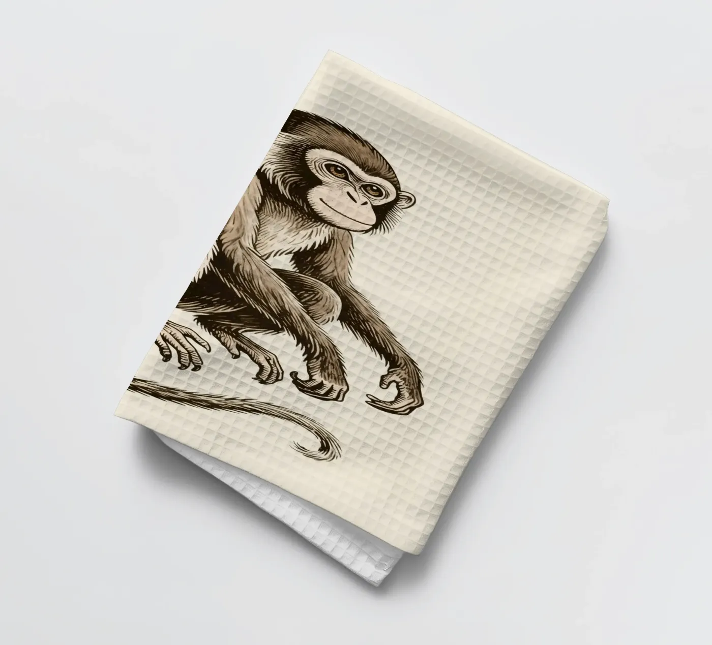 Monkey tea towel by knowledge