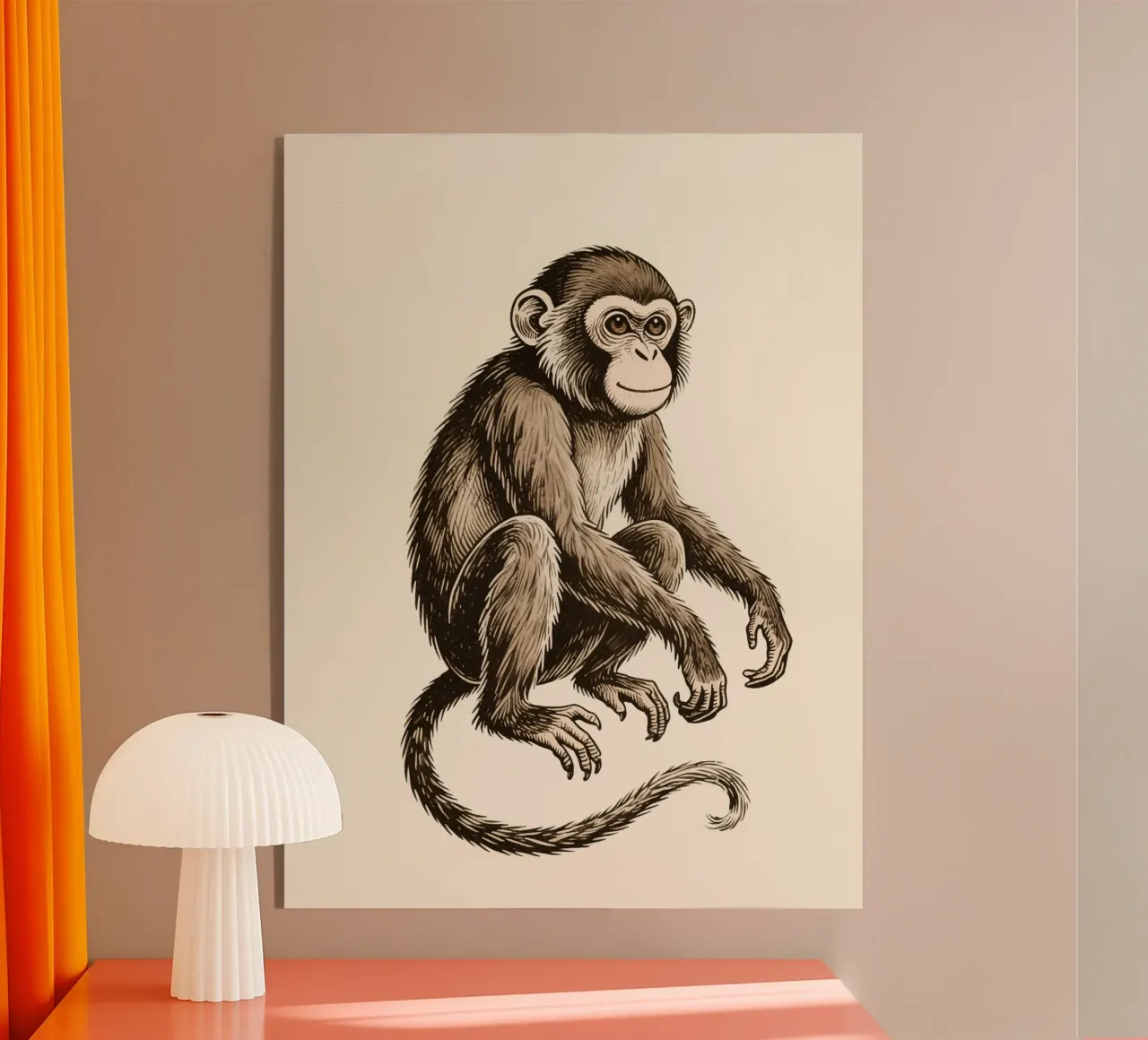 Monkey plexiglas de knowledge