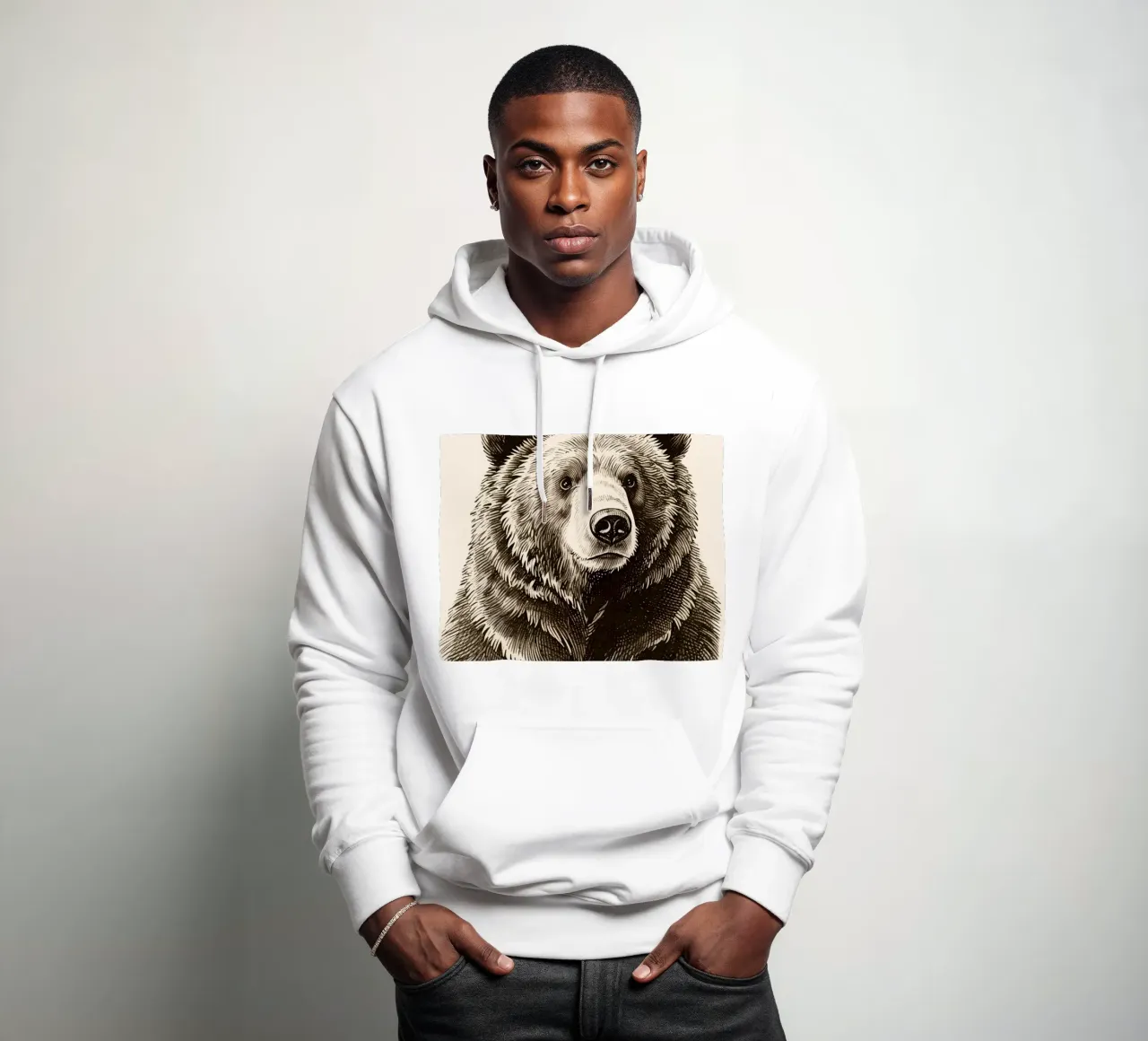 Orso felpa con cappuccio da knowledge