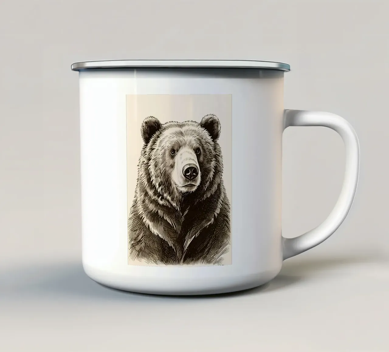 Orso tazza in smalto da knowledge