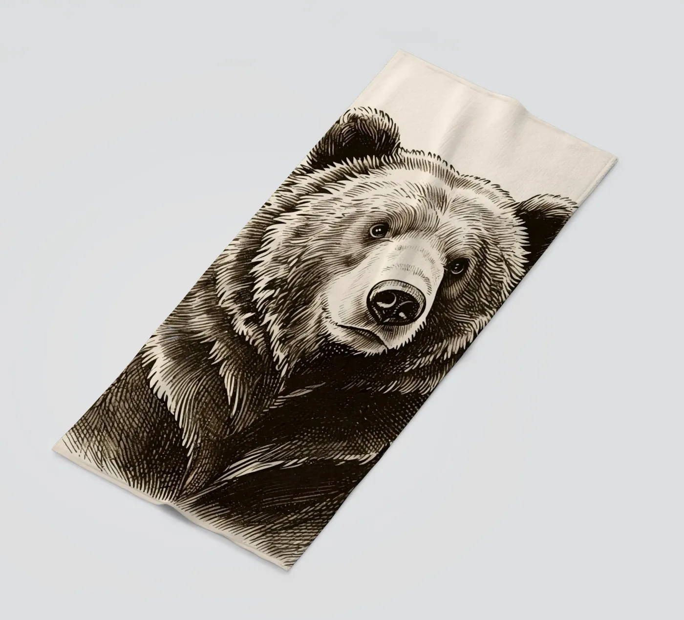 Bear beach towel by knowledge
