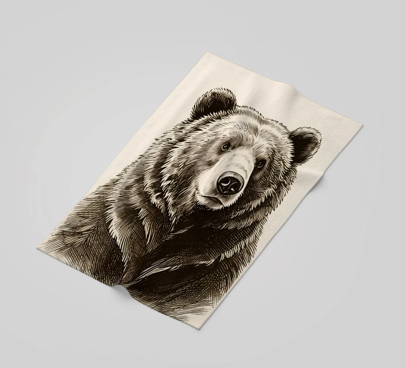 Bear beach towel by knowledge