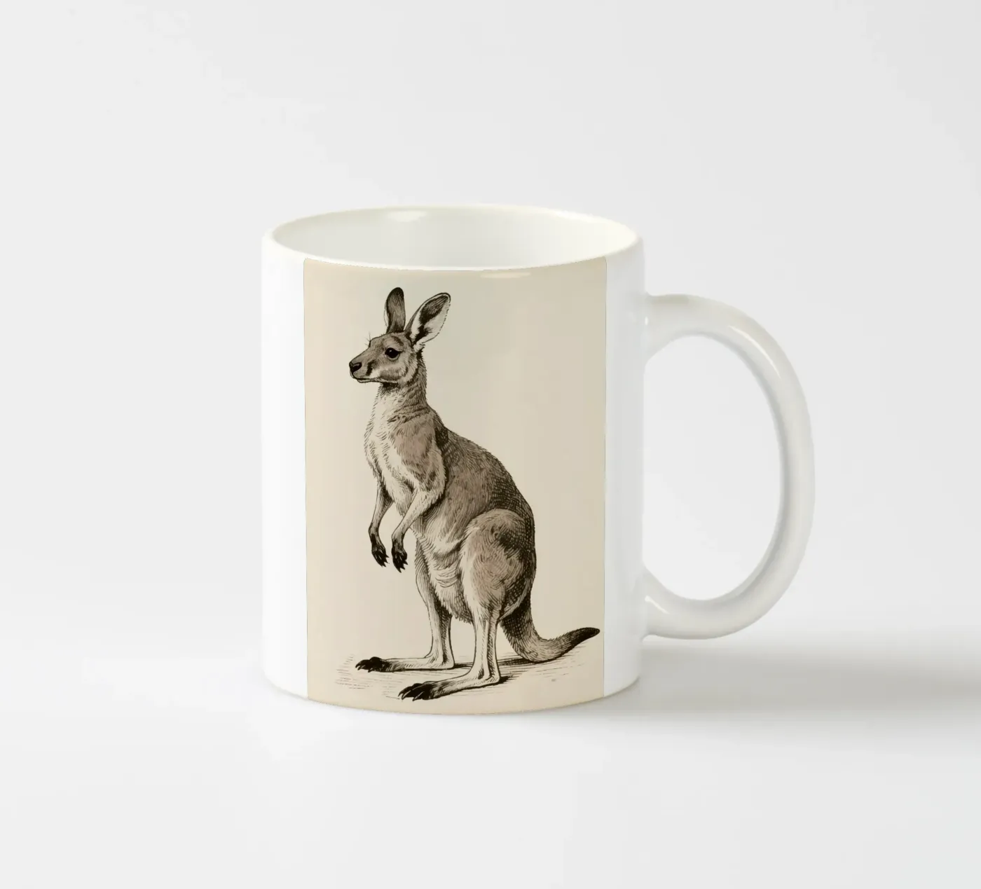 Kangaroo ceramic mug by knowledge