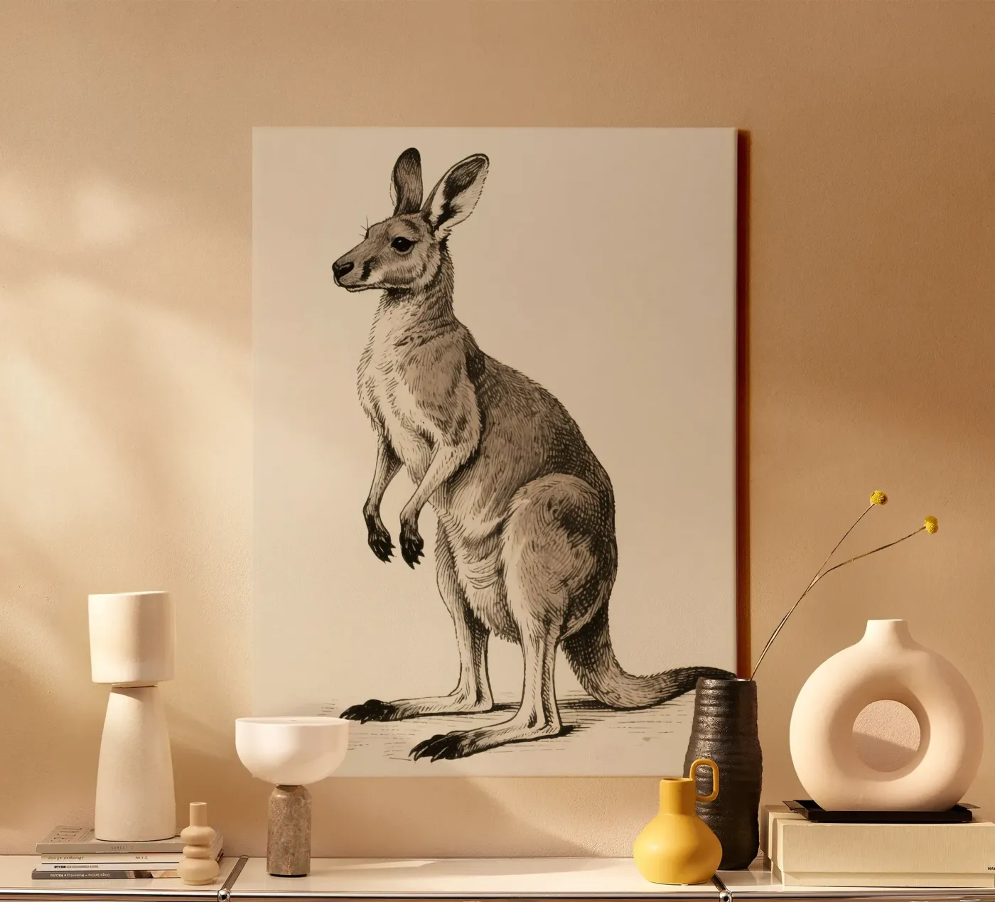 Kangaroo canvas by knowledge