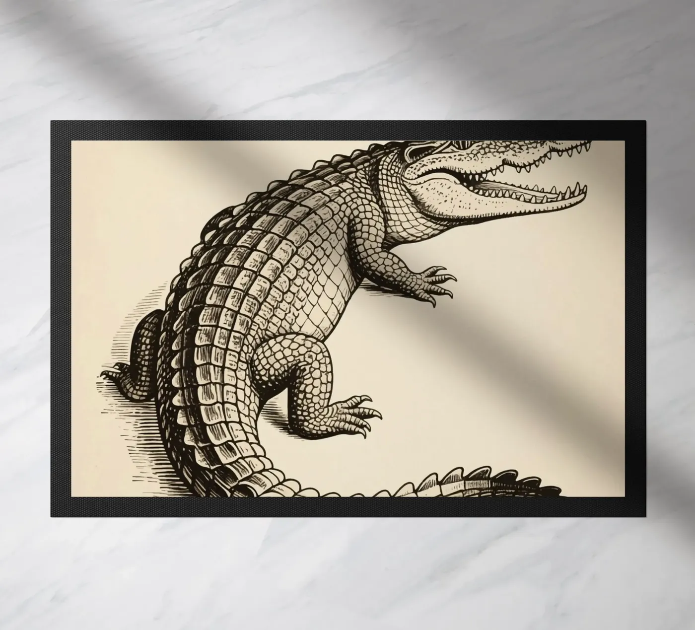 Crocodile doormat by knowledge