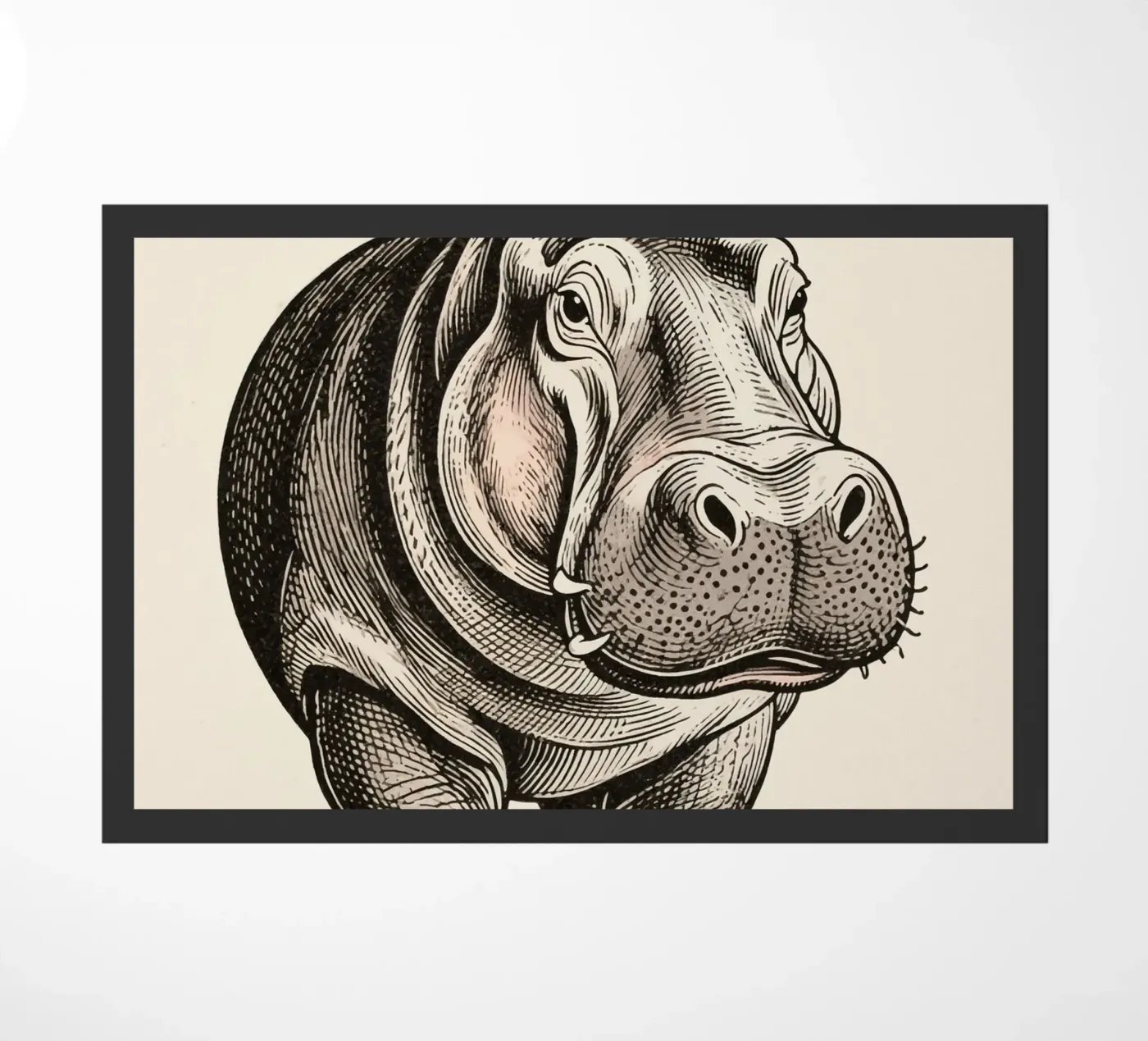 Hippo doormat by knowledge