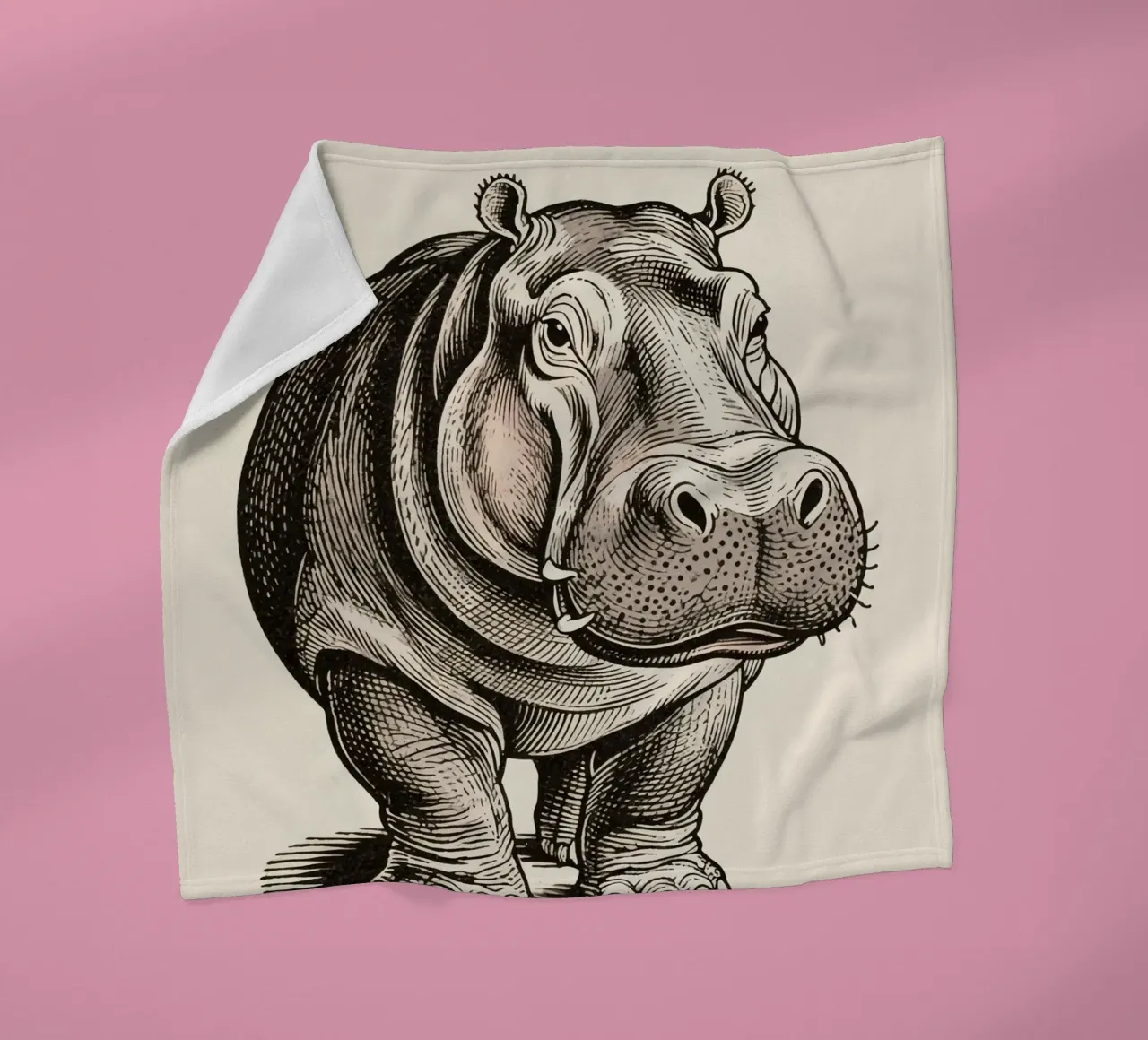 Nilpferd Fleecedecke von knowledge