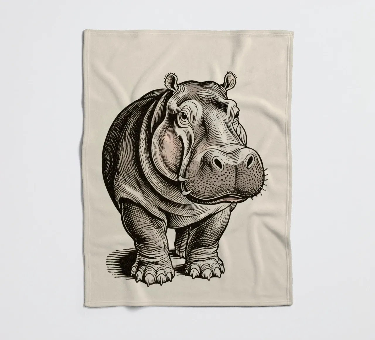 Nilpferd Fleecedecke von knowledge