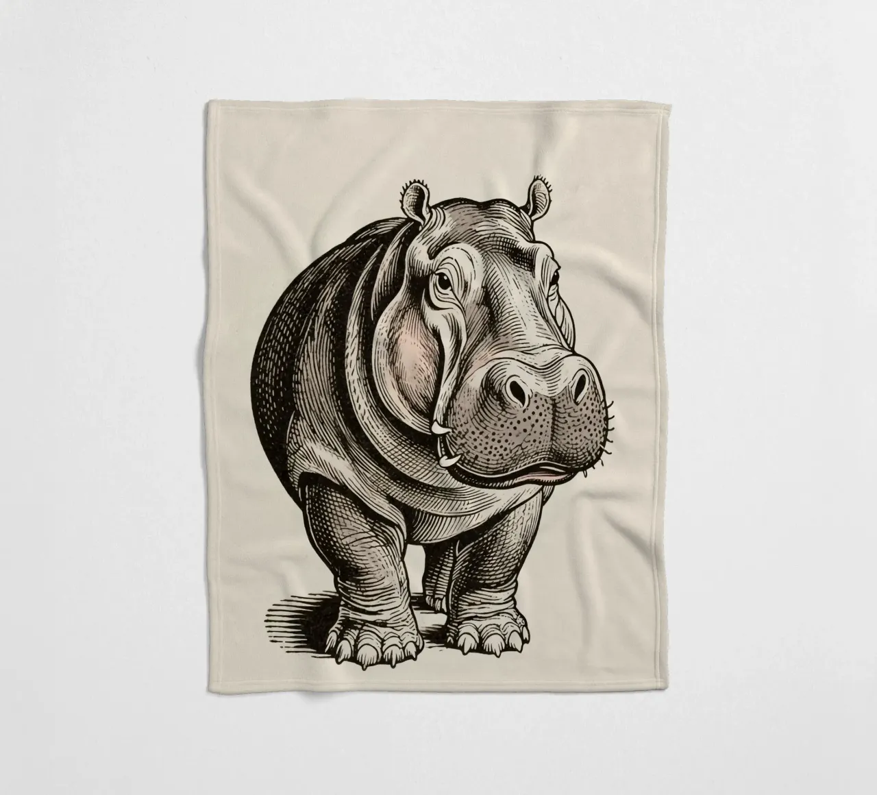 Nilpferd Fleecedecke von knowledge