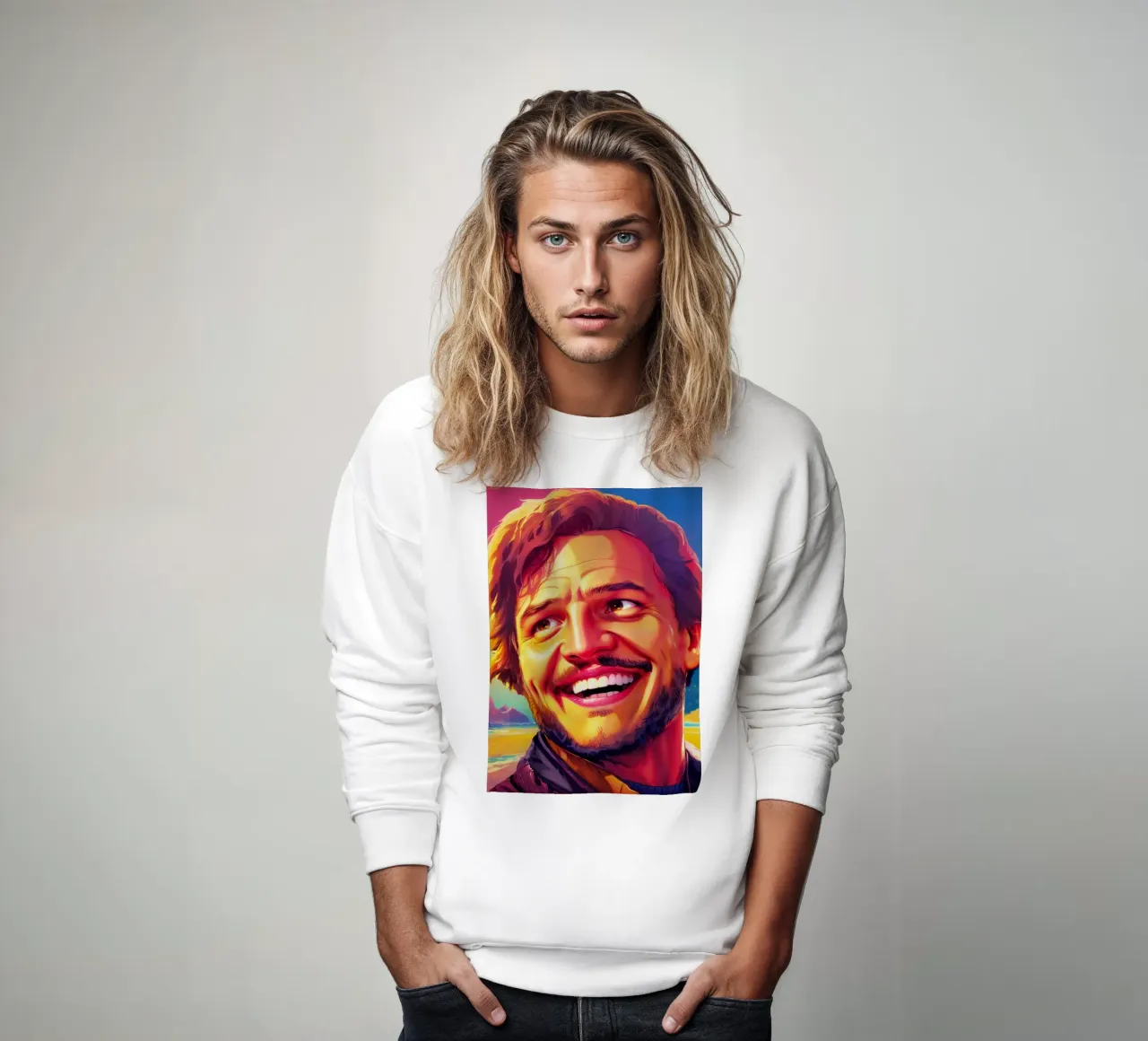 Pedro Pascal Meme Art felpa da Lootprint