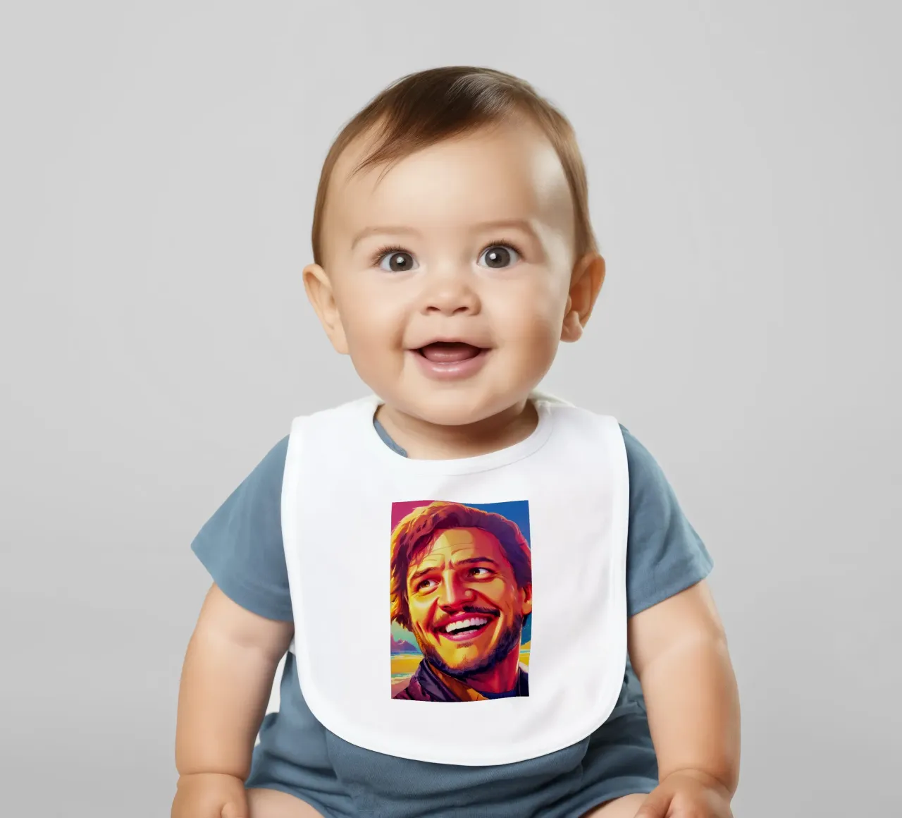 Pedro Pascal Meme Art bavaglino da Lootprint