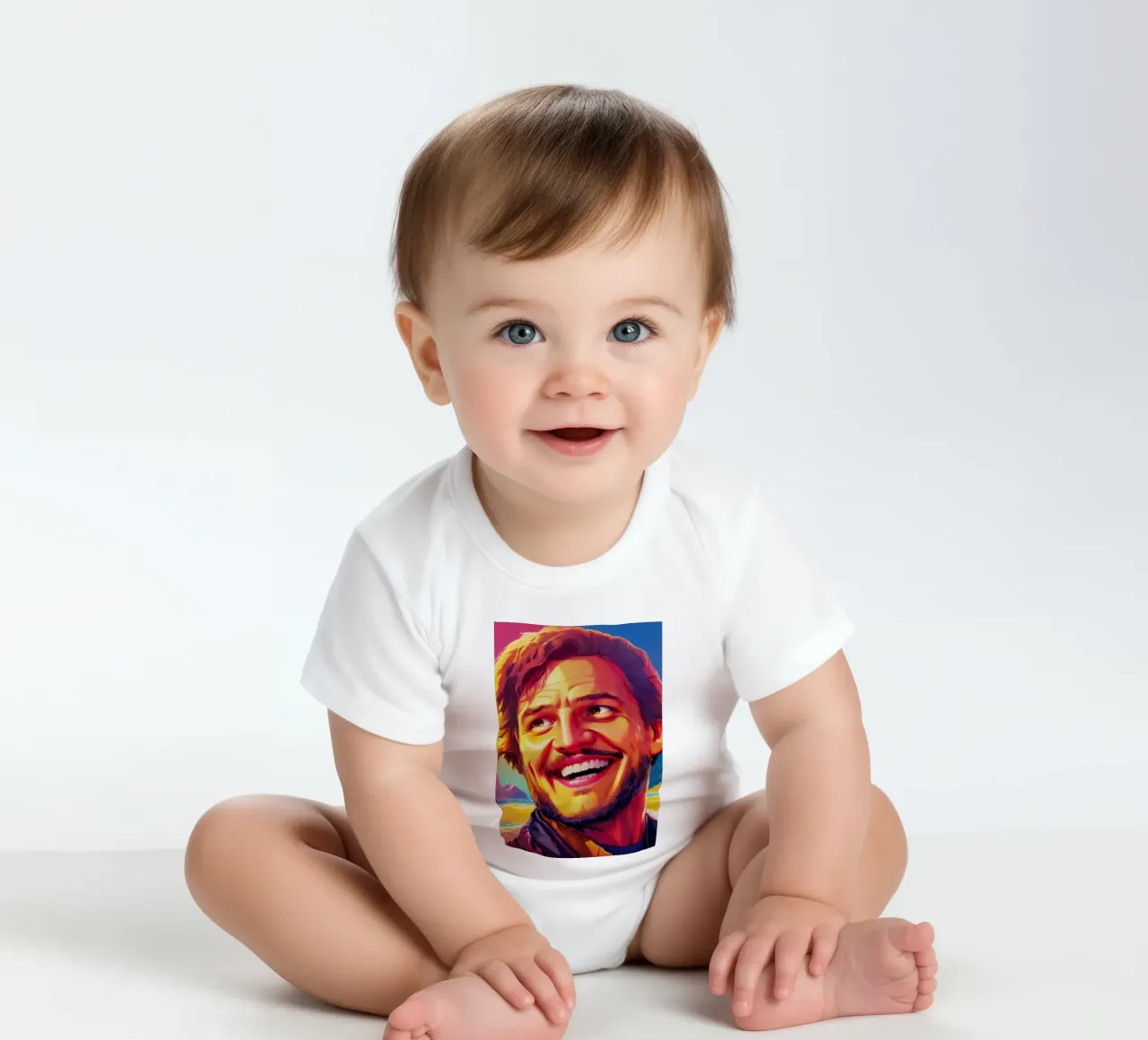 Pedro Pascal Meme Art body neonato maniche corte da Lootprint
