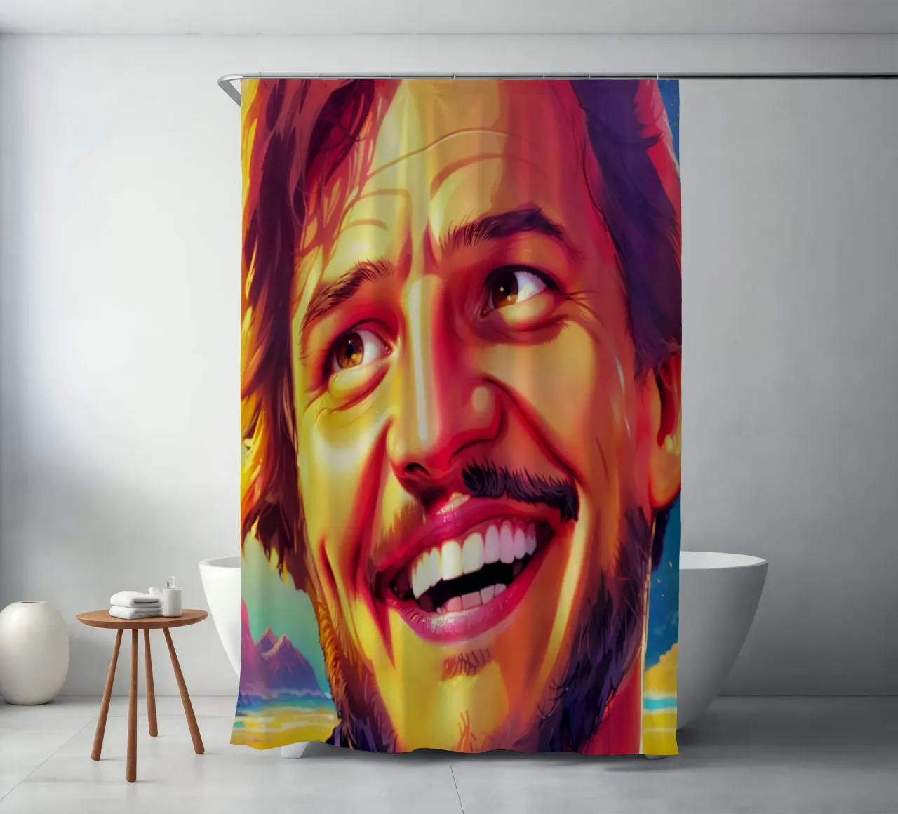 Pedro Pascal Meme Art tenda da doccia da Lootprint