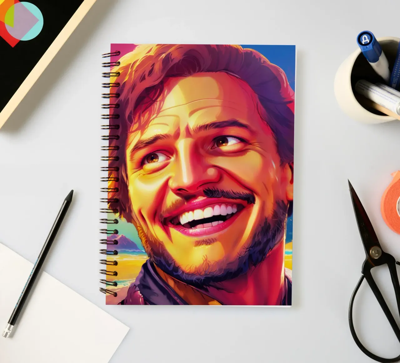 Pedro Pascal Meme Art spiral notebook by Lootprint