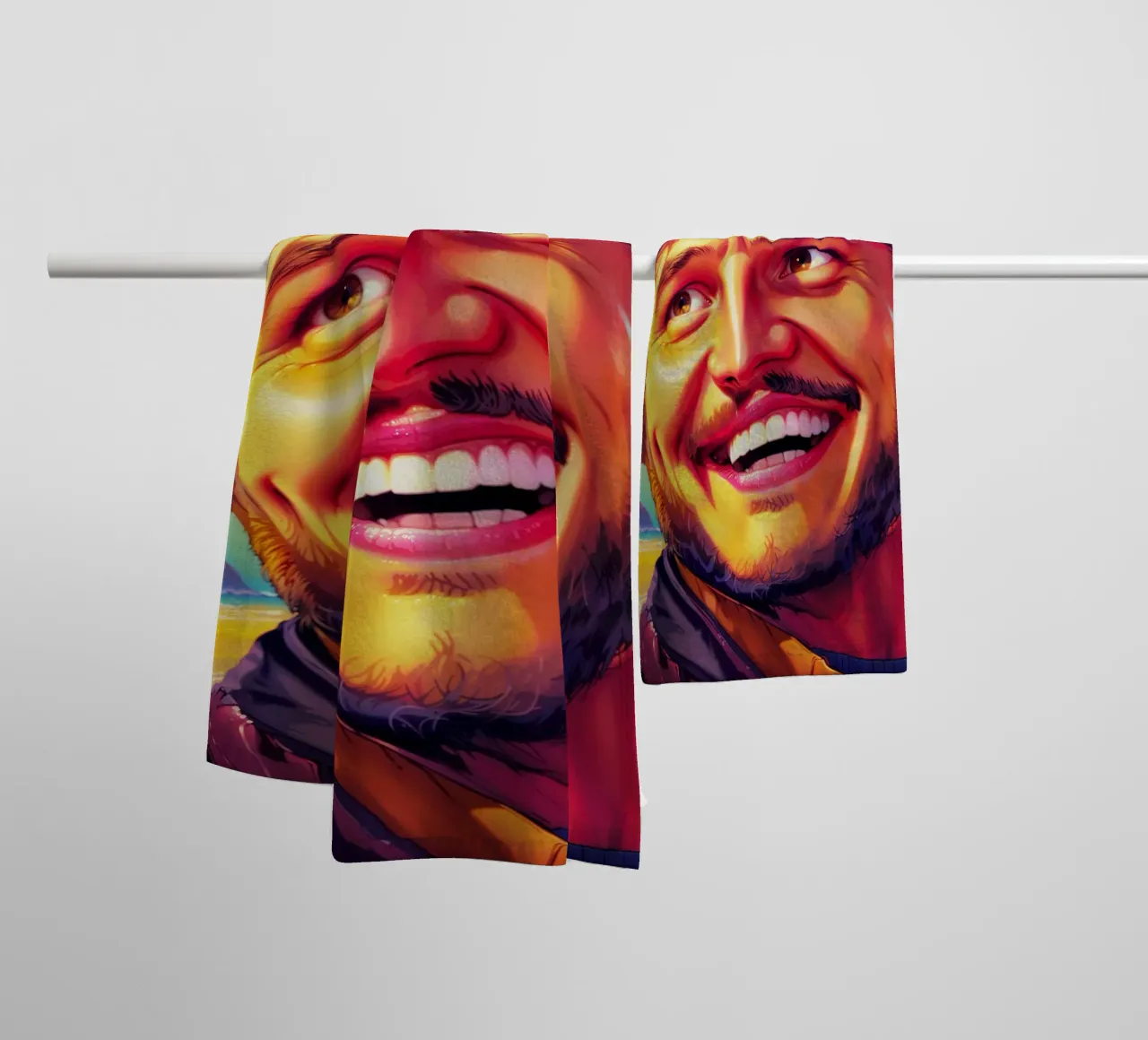 Pedro Pascal Meme Art asciugamano da bagno da Lootprint
