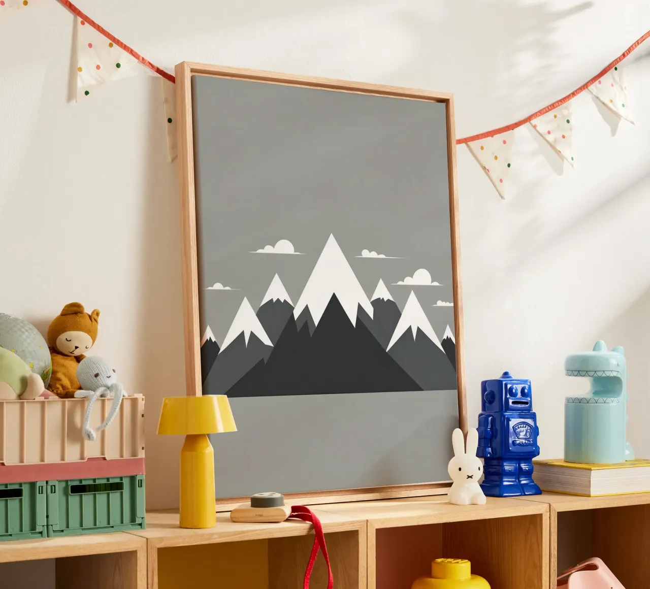 Berg Silhouet canvas met Baklijst van The Green Room