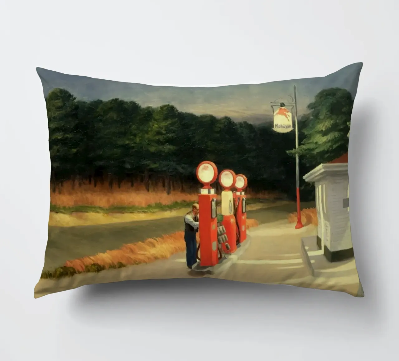 Gas edward hopper cuscino da Rayretr