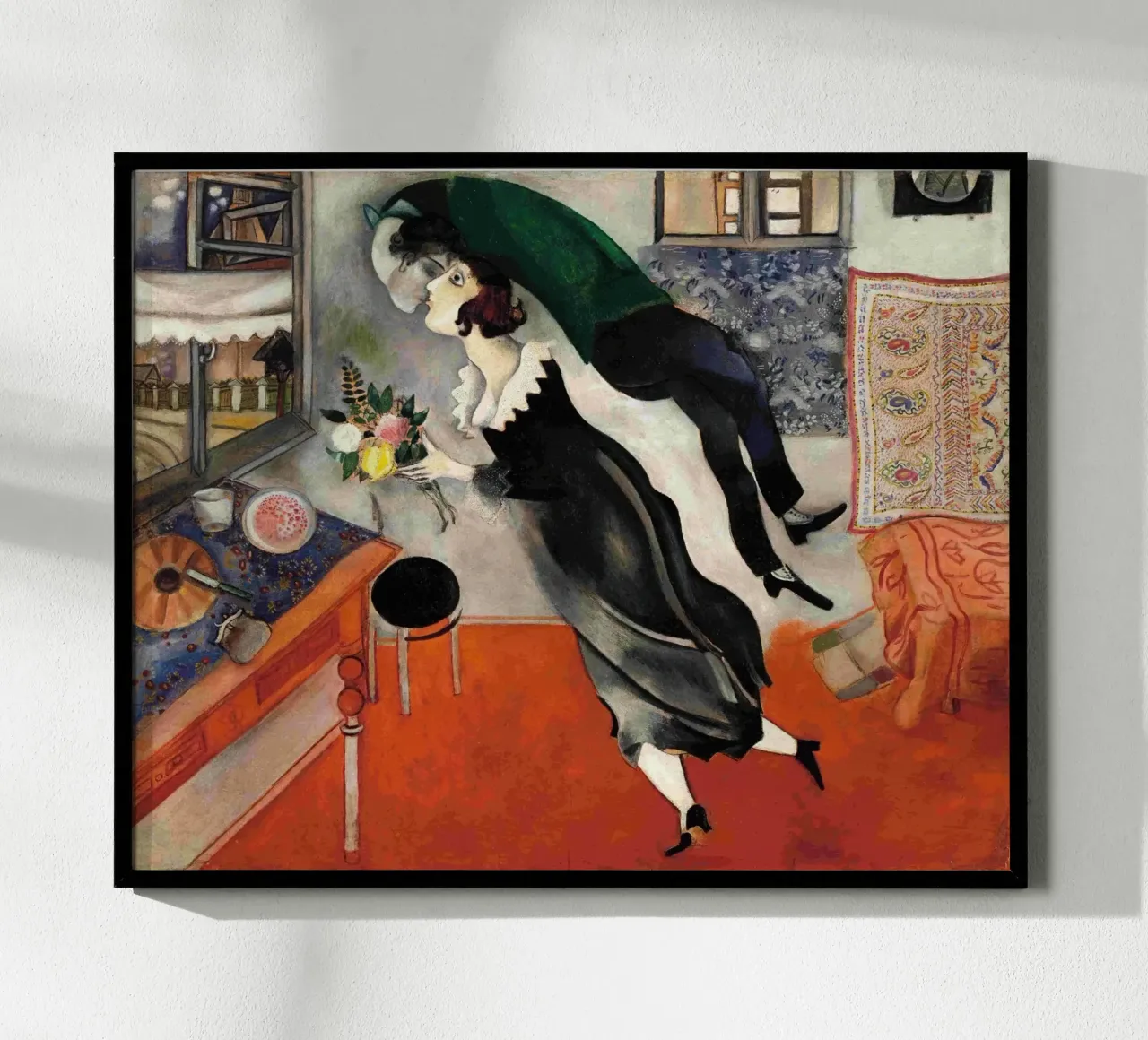 Compleanno marzo chagall poster con telaio in legno da Rayretr