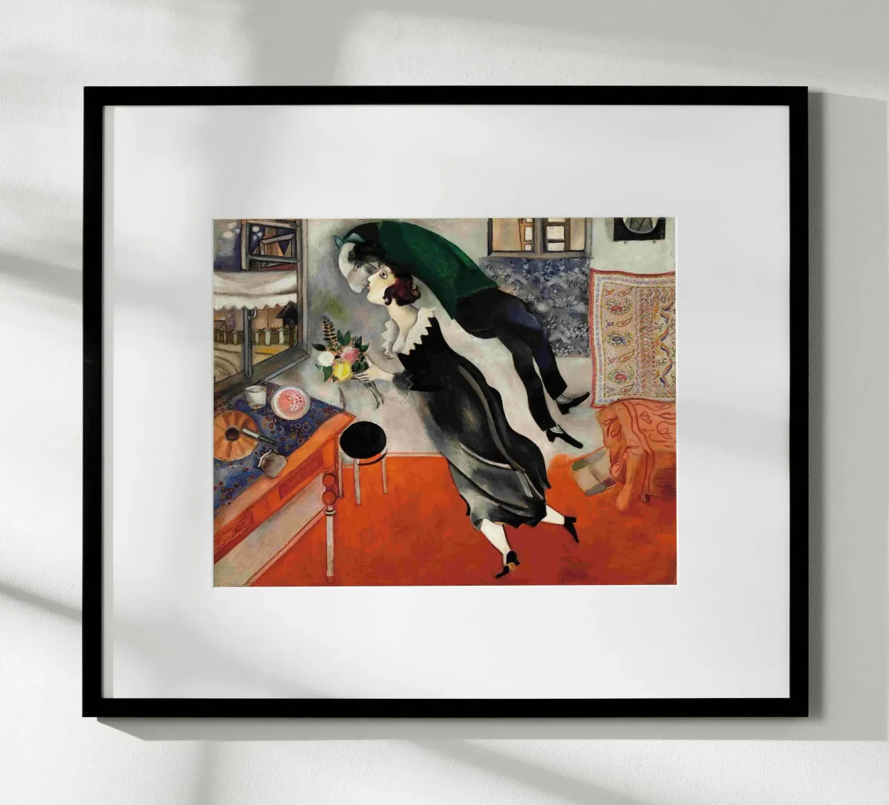 Compleanno marzo chagall poster con telaio in legno da Rayretr