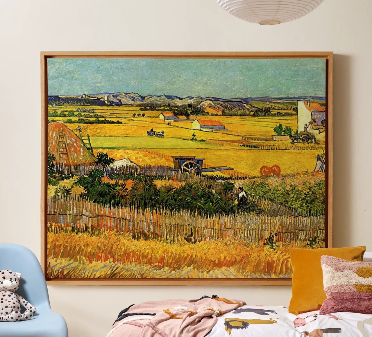 La vendemmia a La Crau è uno dei tanti dipinti che Van Gogh tela con Cornice a cassetta da Rayretr
