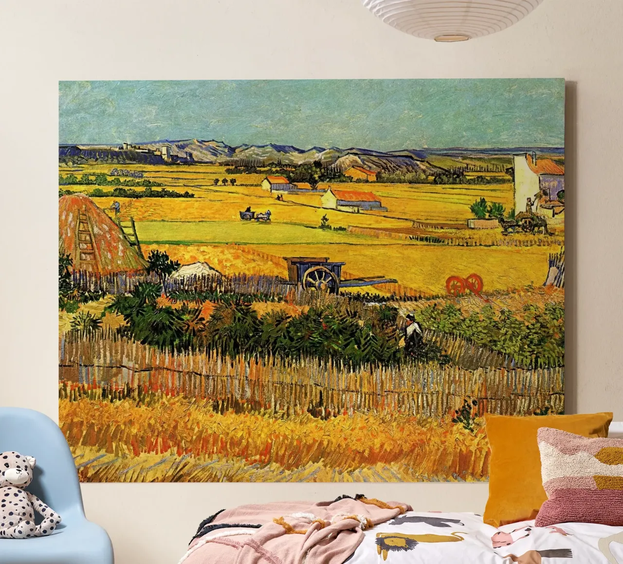 La vendemmia a La Crau è uno dei tanti dipinti che Van Gogh tela con Cornice a cassetta da Rayretr