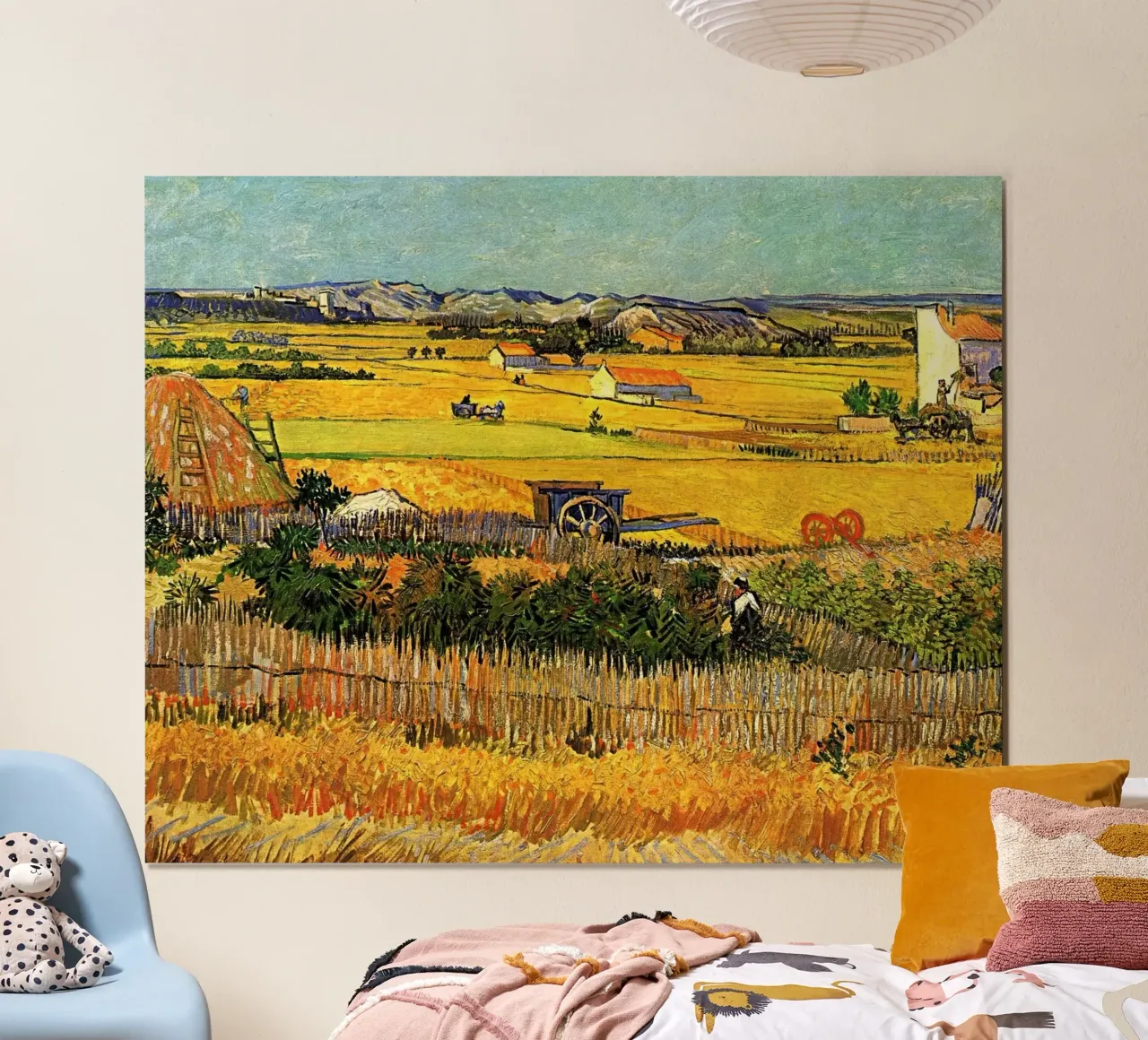 Die Ernte in La Crau war eines von vielen Gemälden, die Van Gogh Poster von Rayretr