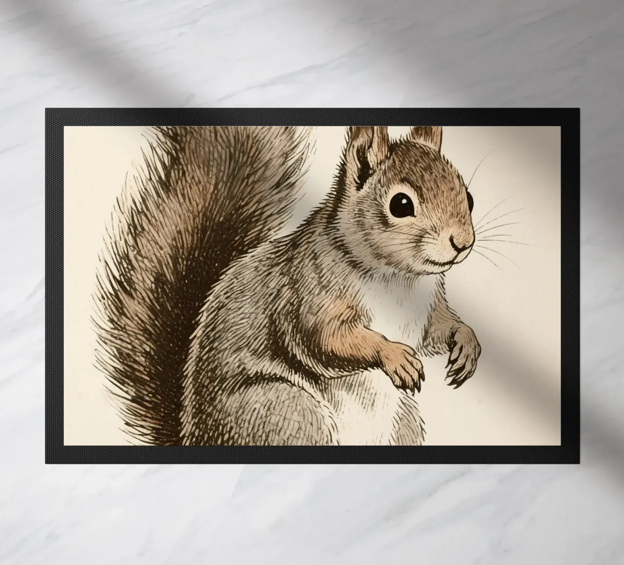 Squirrel doormat by knowledge