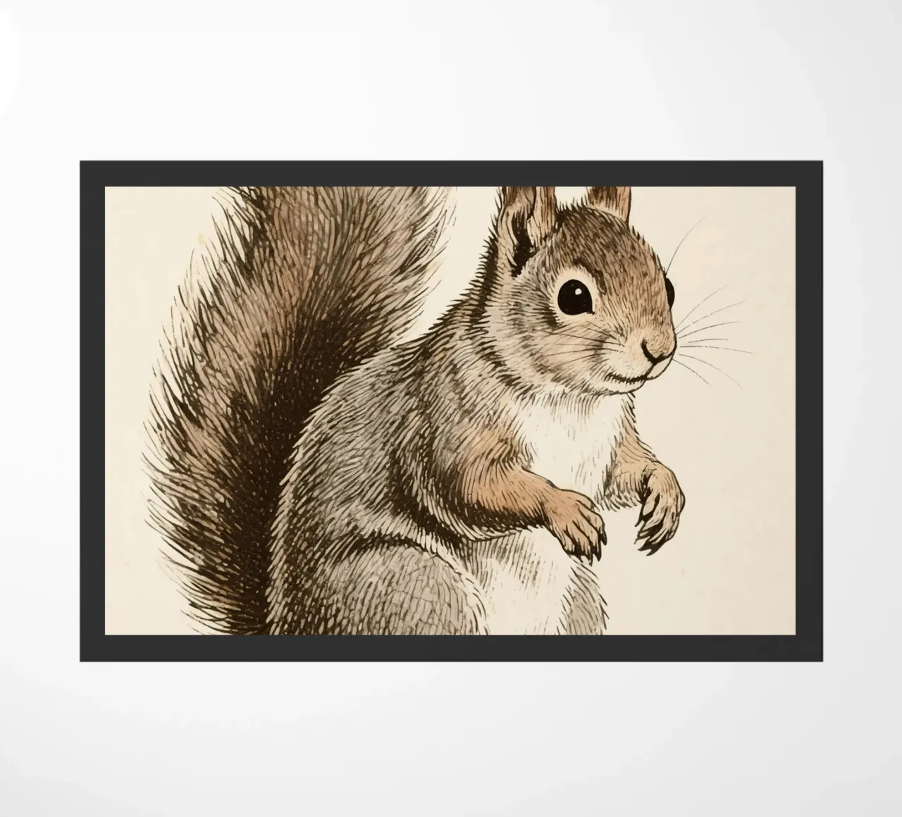 Squirrel doormat by knowledge