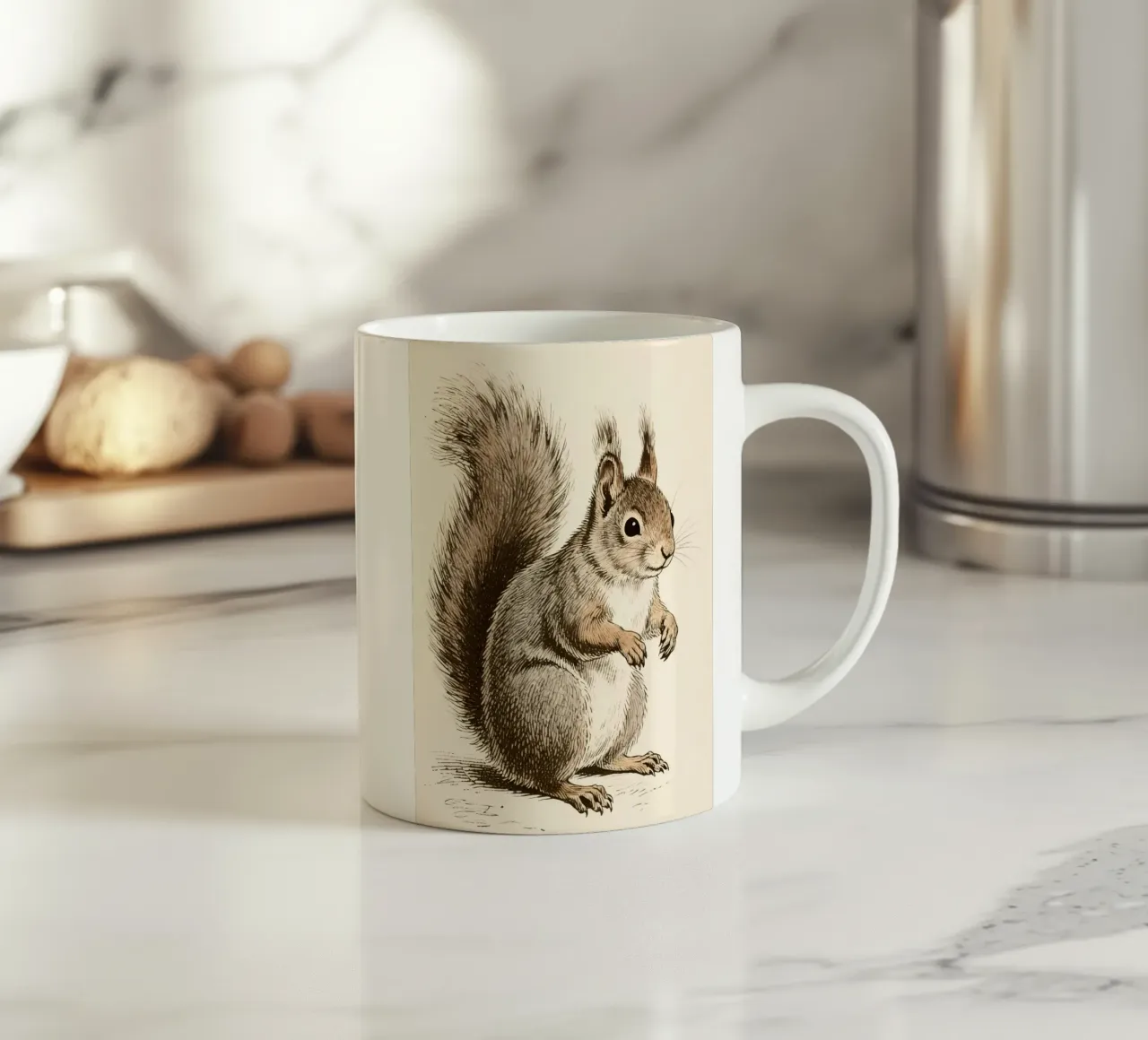 Squirrel ceramic mug by knowledge