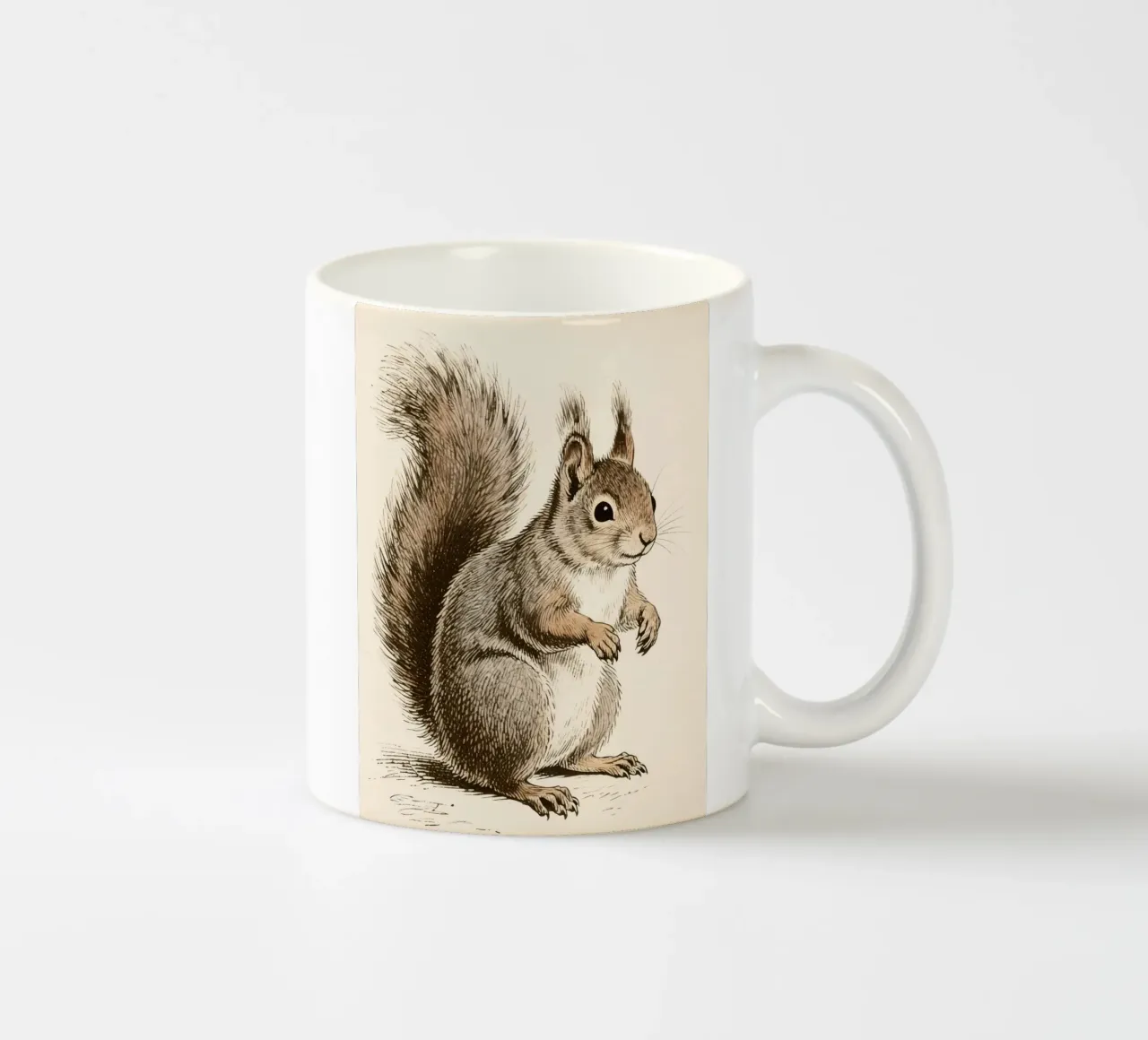 Squirrel ceramic mug by knowledge