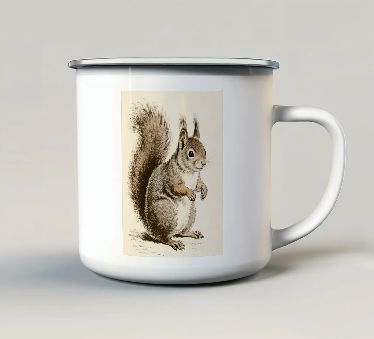 Scoiattolo tazza in smalto da knowledge